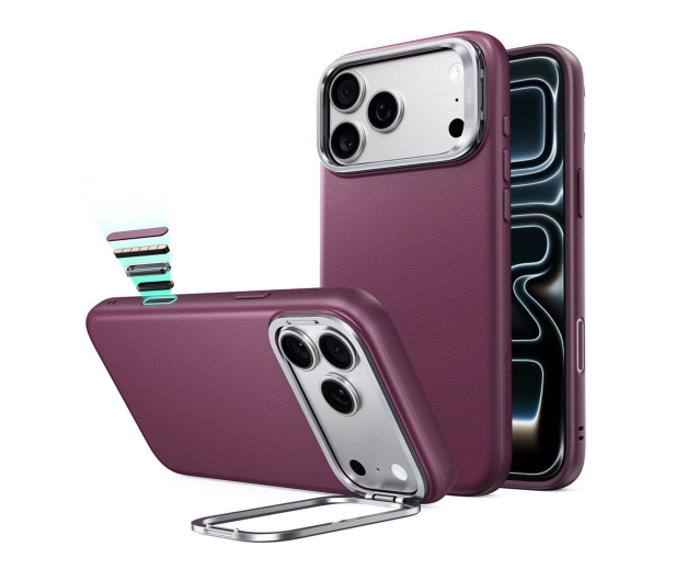 ESR Leather Kickstand Magsafe Do Iphone 17 Pro Max / 18 Pro Max - 1586874 - zdjęcie